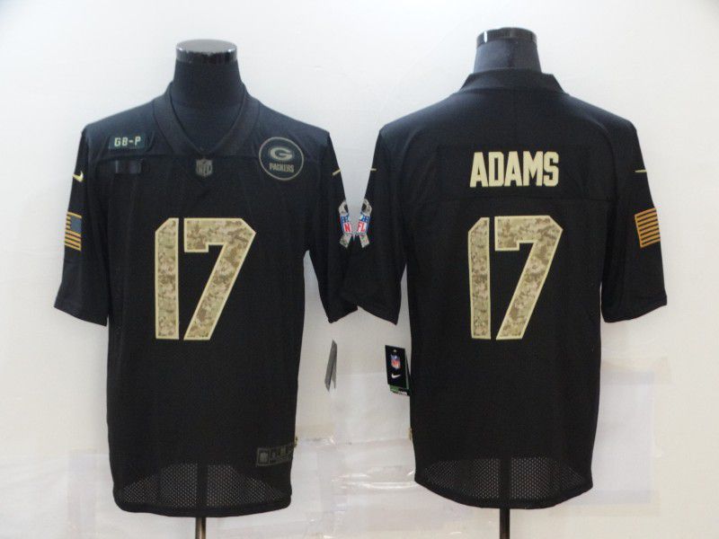 Men Green Bay Packers #17 Adams Black camo Lettering 2020 Nike NFL Jersey->green bay packers->NFL Jersey